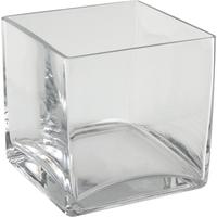 Photo CPO1481V : Pot carré en verre