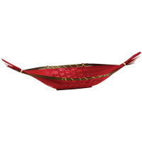 Photo CFA2770 : Corbeille bateau en bambou teinté rouge